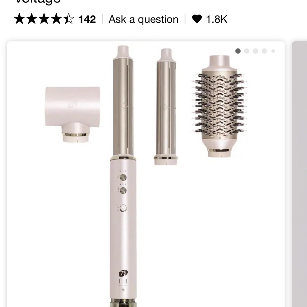Multi-Function Hot Air Styler with Interchangeable Barrels - Light Pink